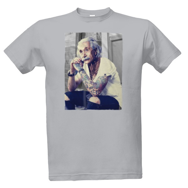 Tričko s potiskem Albert Einstein Hipster