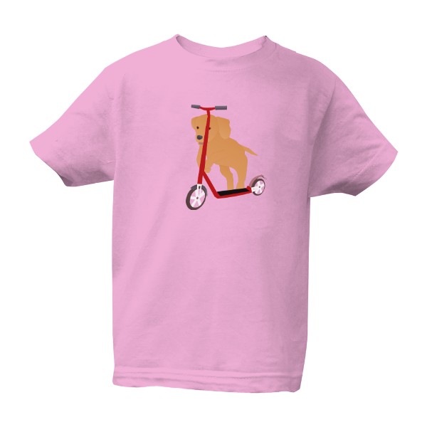 Tričko s potiskem Dívčí tričko se psíkem na koloběžce