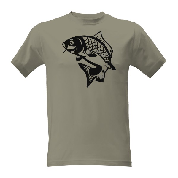 Tričko s potiskem Kapr pro rybáře