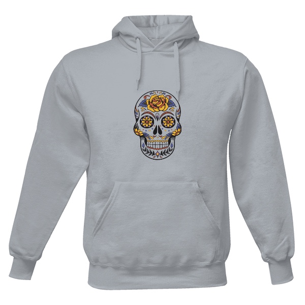 Pánská mikina s kapucí s potiskem Mikina barevná lebka