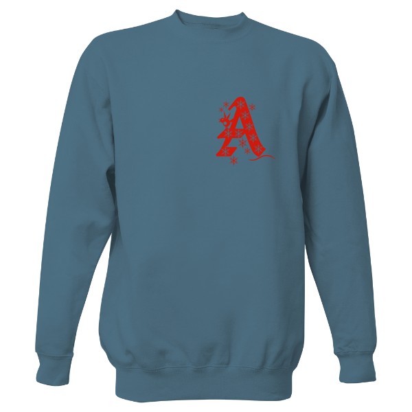 Mikina bez kapuce Unisex s potiskem Mikina s písmenem A