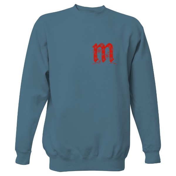 Mikina bez kapuce Unisex s potiskem Mikina s písmenem M