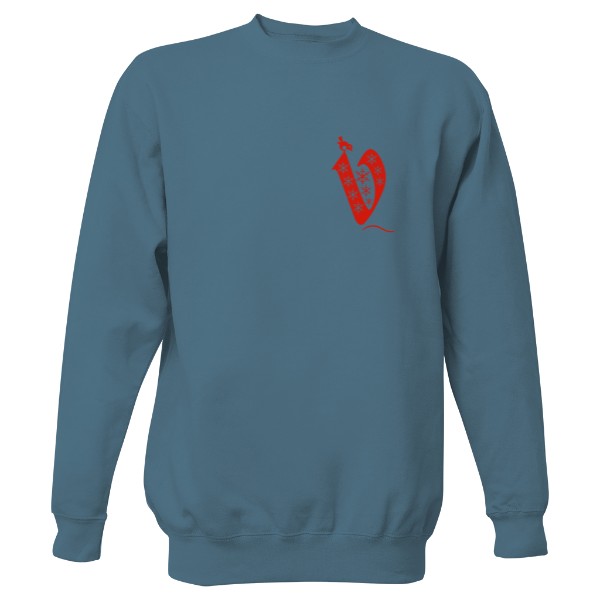 Mikina bez kapuce Unisex s potiskem Mikina s písmenem V